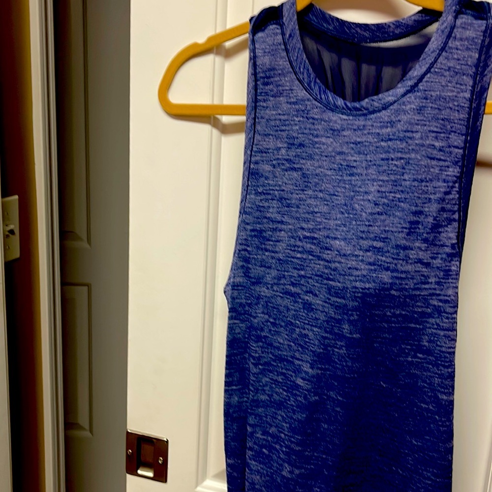 lululemon Work The Circuit Tank Heathered Hero Blue Size 4